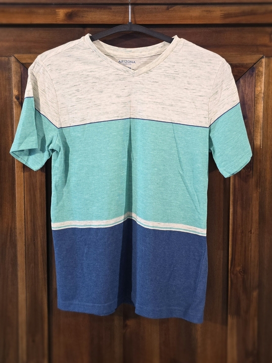 Arizona Jean Company Other - Arizona Jean Company Boys V-Neck Shirt - Teal, Blue & Gray